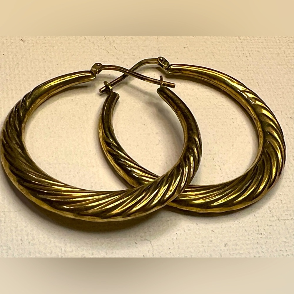 Vintage Jordan Mom 925 sterling earrings gold plated